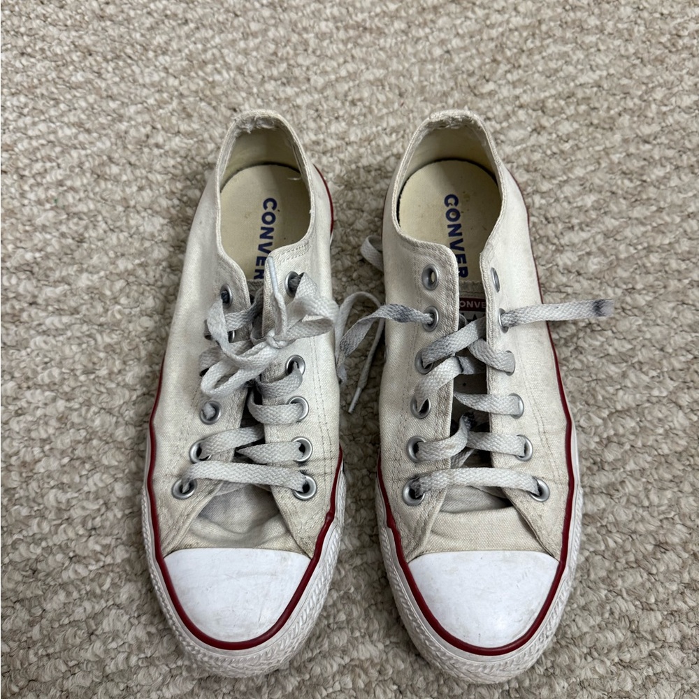 Converse White Sneakers size 8